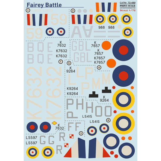 Fairey Battle Part 2 72-489 Scale 1/72