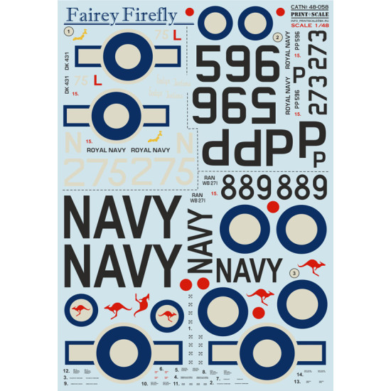 Fairey Firefly 48-058 Scale 1/48