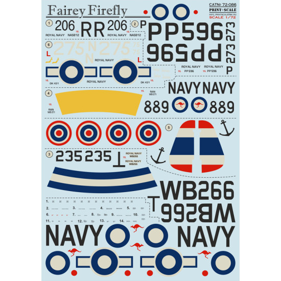 Fairey Firefly 72-086 Scale 1-72