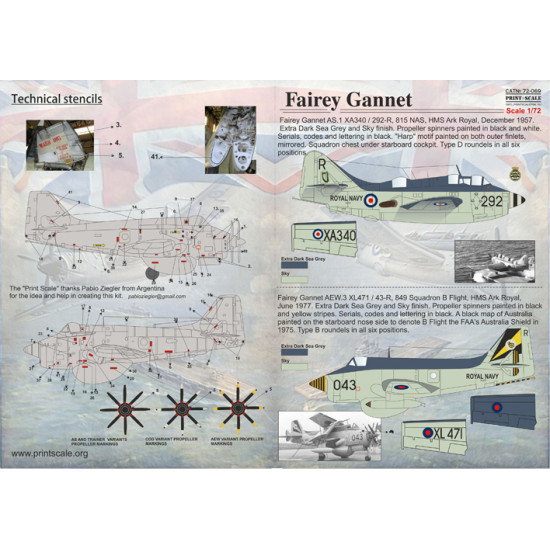 Fairey Gannet 72-069 Scale 1/72
