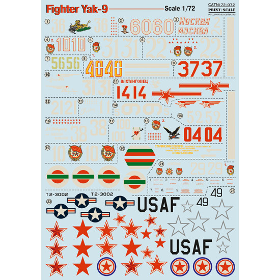 Fighter Yak-9 72-072 Scale 1/72