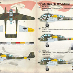 Focke Wulf Fw-189 A Recon 72-207 Scale 1/72