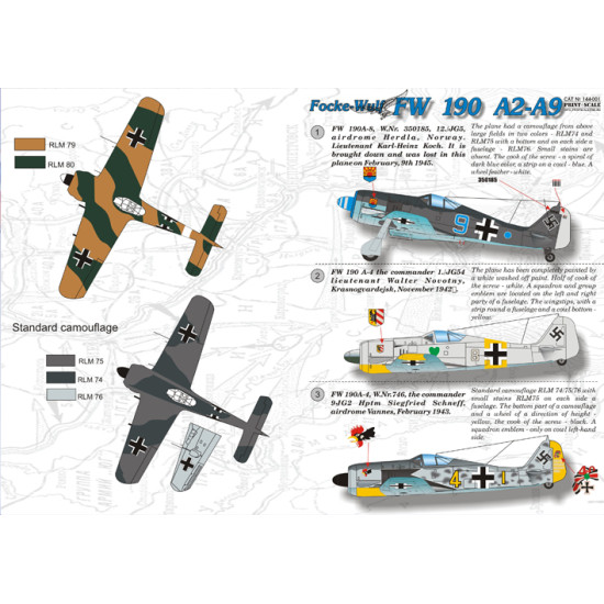 Focke-Wulf FW 190 A2-A9 144-001 Scale 1/144