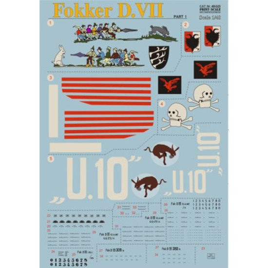Fokker D VII Part 1 48-025 Scale 1/48