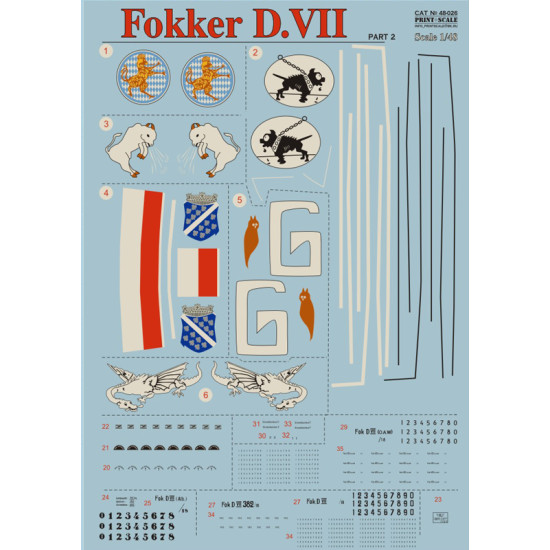 Fokker D VII Part 2 48-026 Scale 1/48