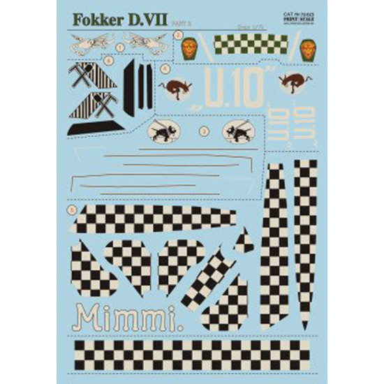 Fokker D VII Part 2 72-025 Scale 1/72