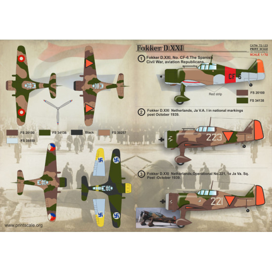 Fokker XXI 72-123 Scale 1/72