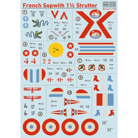 French Sopwith 1/2 Strutter 72-501 Scale 1/72