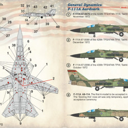 General Dynamics F-111 Aardvark 72-268 Scale 1/72