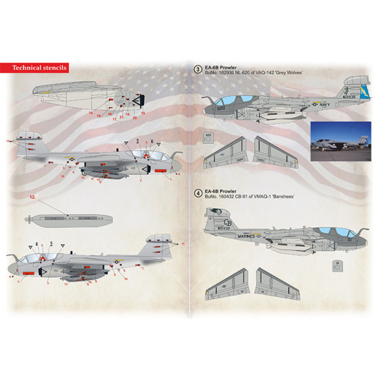 Grumman EA-6B Prowlers Part 3 72-450 Scale 1/72