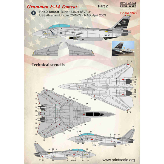 Grumman F-14 Tomcat Part-2 48-144 Scale 1/48