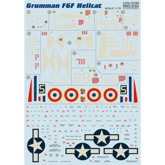 Grumman F6F Hellcat 72-094 Scale 1/72