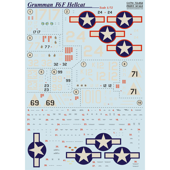 Grumman F6F Hellcat 72-452 Scale 1/72