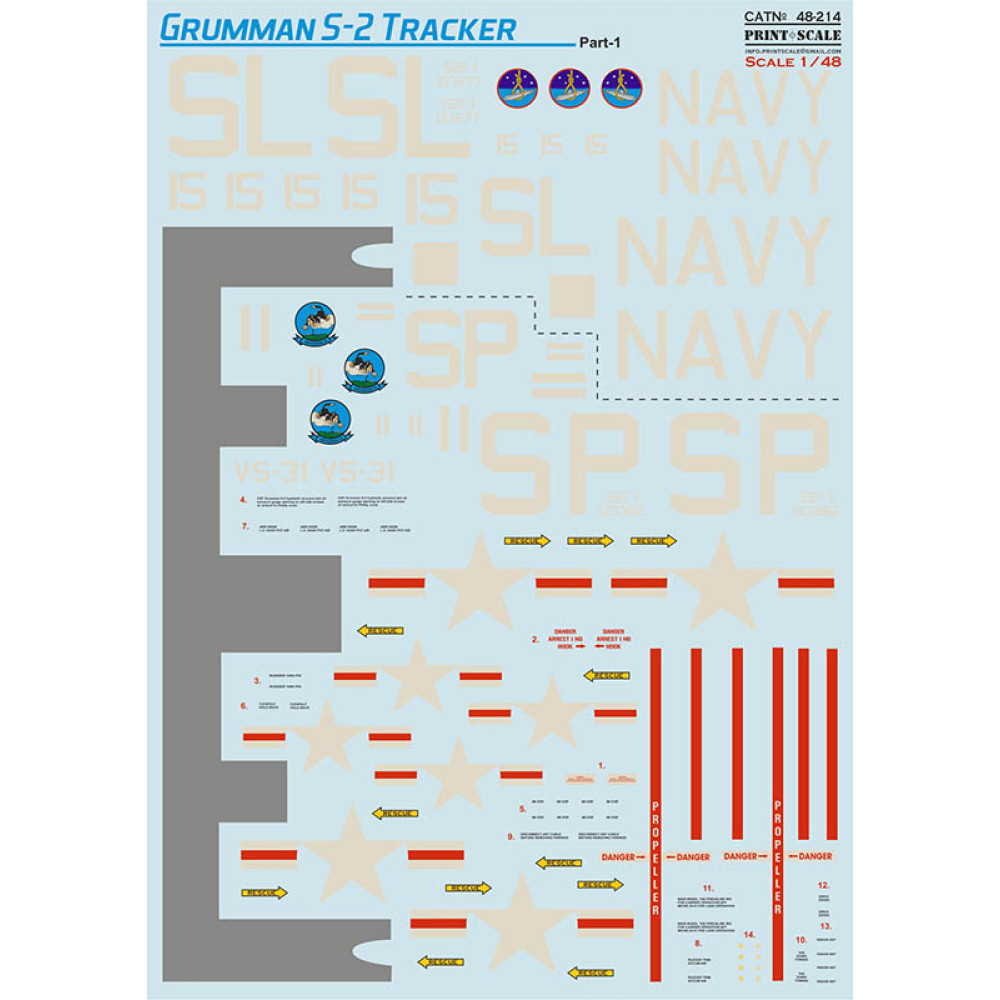 Grumman S-2 Tracker Models - Scale 1:48 - Printscale.org, Scale: 1/48