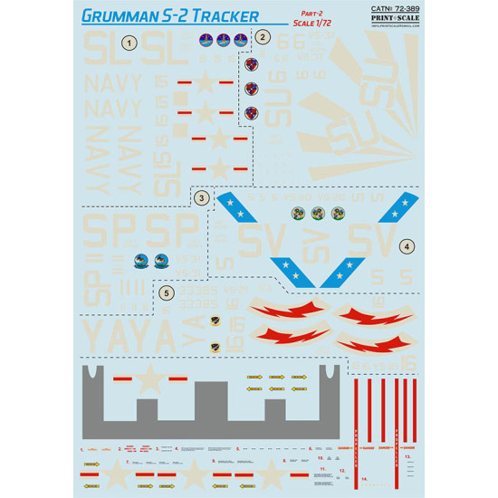 Grumman S-2 Tracker Part-2 72-389 Scale 1/72