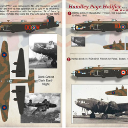 Handley Page Halifax Part 4 72-453 Scale 1/72