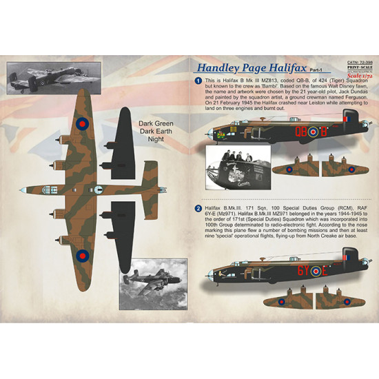 Handley Page Halifax Part-1 72-398 Scale 1/72
