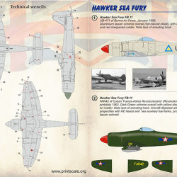 Hawker Sea Fury Part 2 72-334 Scale 1/72