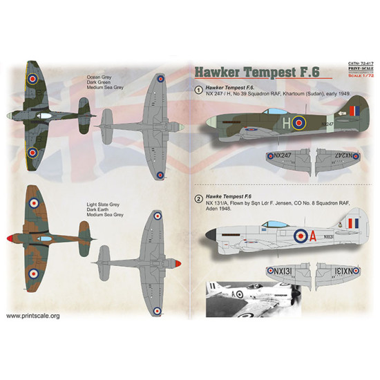 Hawker Tempest F.6 72-417 Scale 1/72