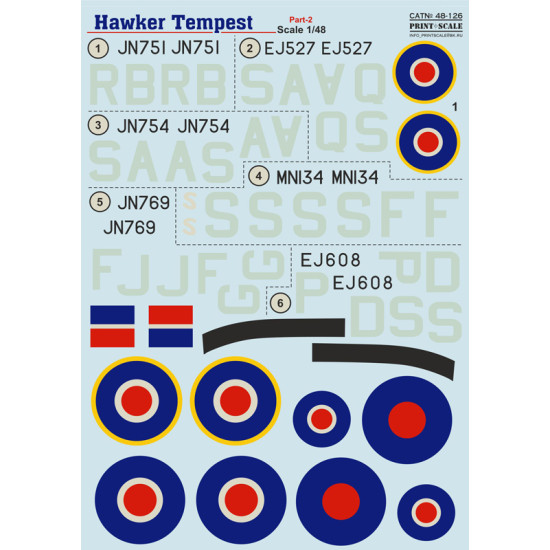 Hawker Tempest Part-2 48-126 Scale 1/48