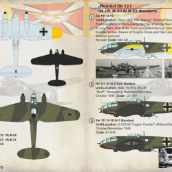 He 111 H-16, H-20 & H-22 Bombers 72-231 Scale 1/72