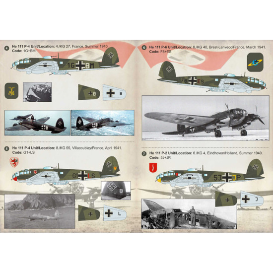 He-111 P-1, P-2, P-4 & P-6 72-163 Scale 1/72