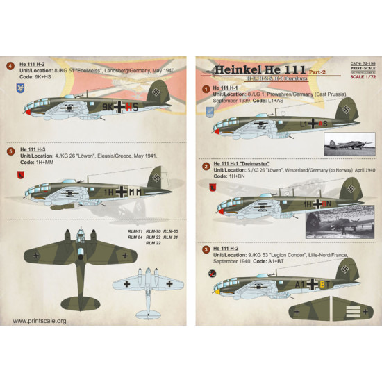 Heinkel_He.111 Part-2 72-198 Scale 1/72
