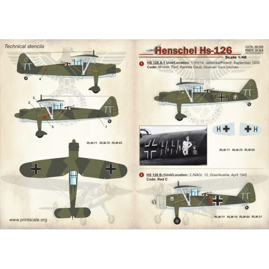 Henschel HS 126 48-099 Scale 1/48
