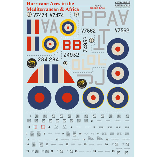 Hurricane Aces of the MTO and Africa Part-2/ 48-226 Scale 1/48