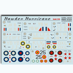 Hurricane MK I Aces. The battle of Britain 144-016 Scale 1/144