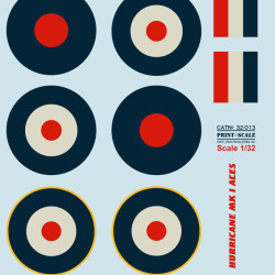 Hurricane MK I Aces. The battle of Britain 32-013 Scale 1/32