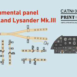 Instrumental panel Westland Lysander Mk.III 3D48-002 Scale 1/48