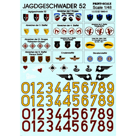JAGDGESCHWADER 52 48-006 Scale 1/48