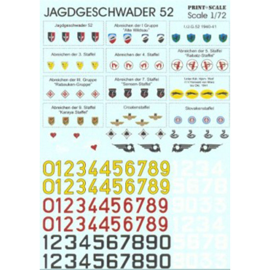 JAGDGESCHWADER 52 72-005 Scale 1/72