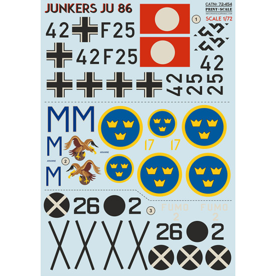 Junkers JU 86 72-454 Scale 1/72