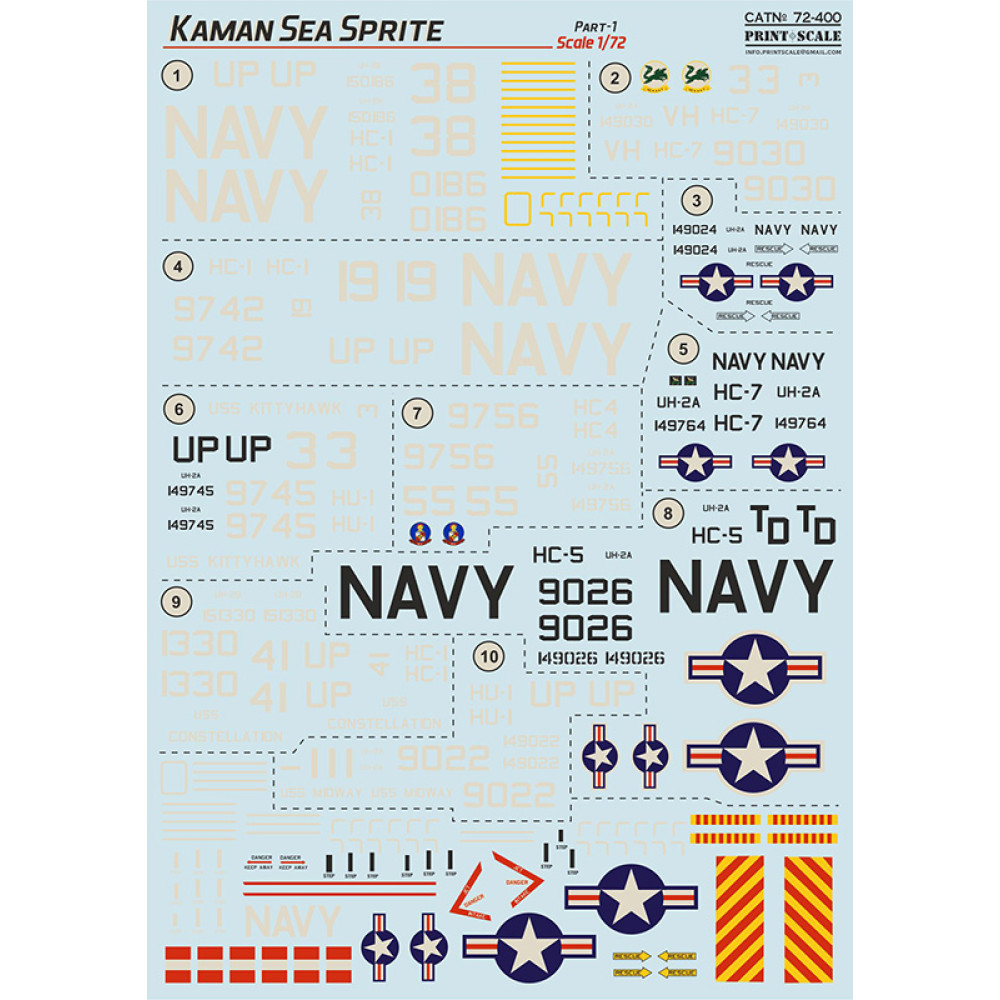 Kamon Sea Sprite Part 1 Model Kit - Various UH-2A/UH-2B Variants ...