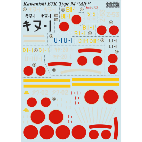 Kawanishi E7K Type 94 Alf 72-222 Scale 1/72