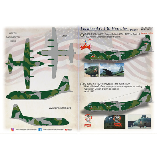 Lockheed C-130 Hercules. Part 1 72-423 Scale 1/72