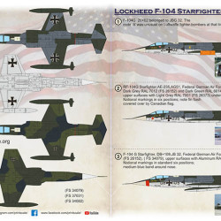 Lockheed F-104 Starfigter 72-421 Scale 1/72