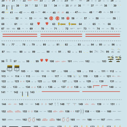 Lockheed F-104 Starfigter technical stencils 72-414 Scale 1/72