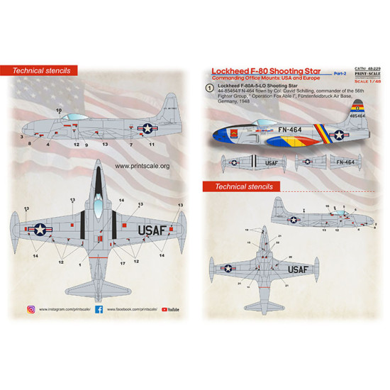 Lockheed F-80 Shooting Star. Part 2 48-229 Scale 1/48