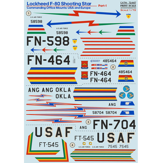 Lockheed F-80. USA & Europe Part 1 72-447/, Scale 1/72