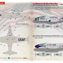 Lockheed F-80. USA & Europe Part 2 72-448 Scale 1/72