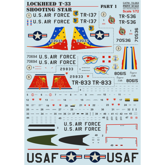 Lockheed T-33 Shooting Star Part-1 72-263 Scale 1/72