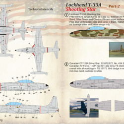 Lockheed T-33 Shooting Star Part-2 72-269 Scale 1/72