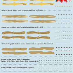 Logos of German propellers of World War 1 72-378 Scale 1/72