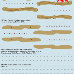 Logos of German propellers of World War 1 Part 2 48-167 Scale 1/48