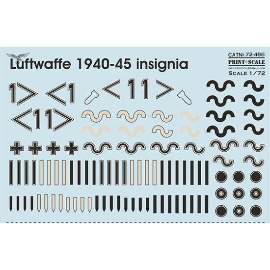 Luftwaffe 1940-45 insignia. Winkel. 72-486 Scale 1/72