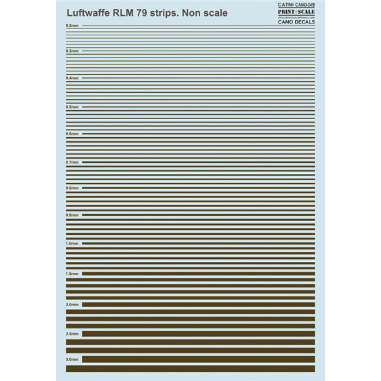 Luftwaffe RLM 79 strips 045-camo Non Scale
