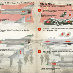 MIG-17 MIG--21 Air force of the Vietnam war 32-011 Scale 1/32